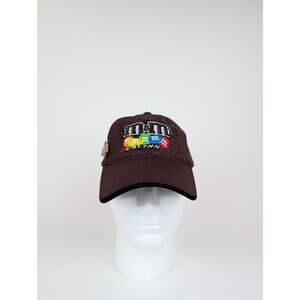 Vintage NASCAR M&M Racing Team 38 Brown Hat  with NASCAR pin